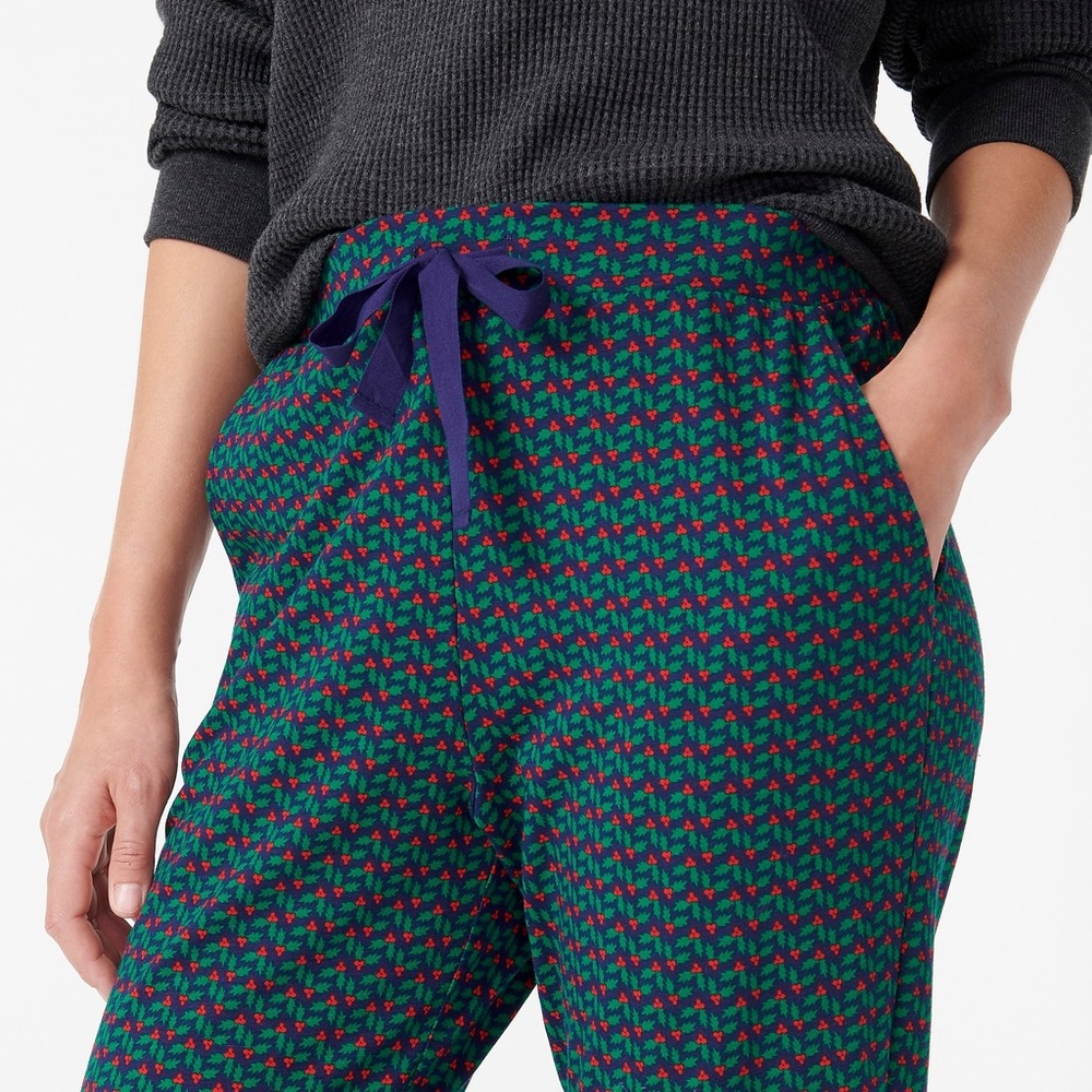 J Crew Dreamy pajama jogger pant in holly